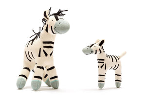 Large Organic Zebra Plush Toy