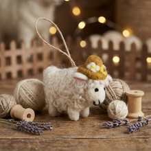 Load image into Gallery viewer, Handmade Needle Felt Gloria the Sheep Hanging Lamb Decoration
