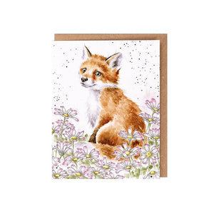 Wrendale seed Card Fox  - 'Make my daisy'