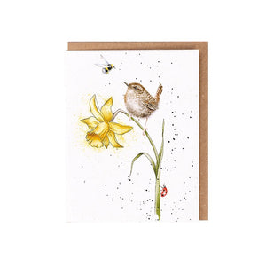 Wrendale Seed Card Hedgehog - 'The birds and the bees'