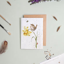Load image into Gallery viewer, Wrendale Seed Card Hedgehog - &#39;The birds and the bees&#39;