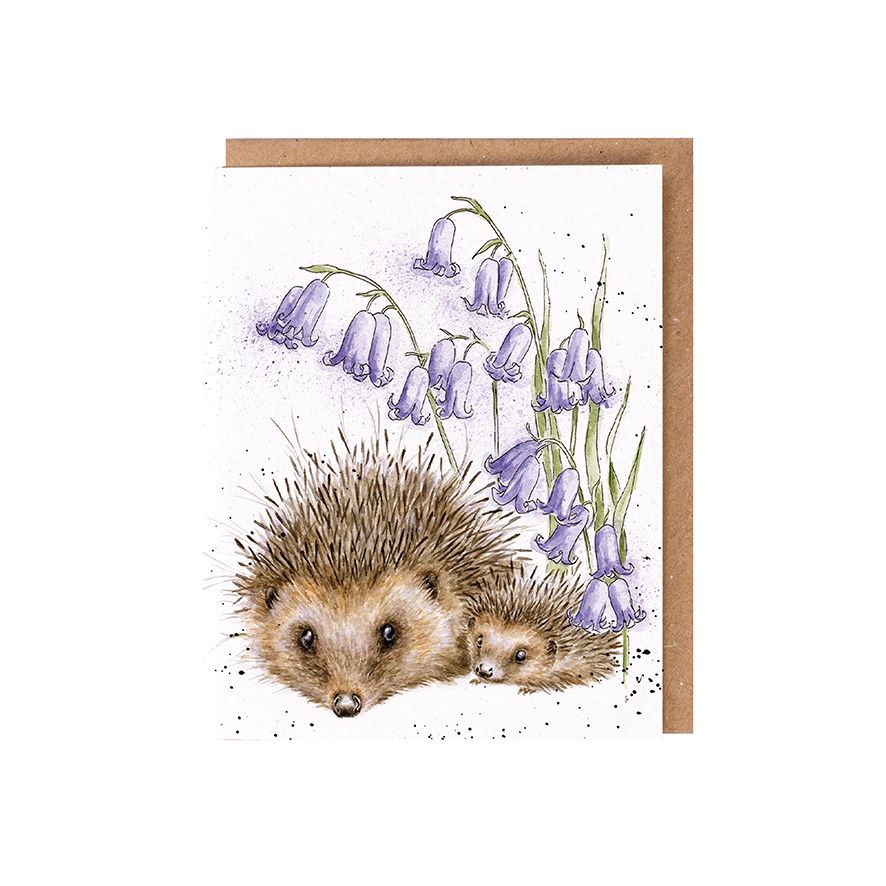 Wrendale Seed Card Hedgehog - 'Love and Hedgehugs'