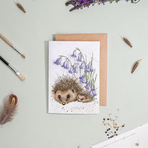 Wrendale Seed Card Hedgehog - 'Love and Hedgehugs'