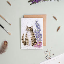 Load image into Gallery viewer, Wrendale seed Card Cat - &#39;Whiskers and Wild Flowers&#39;