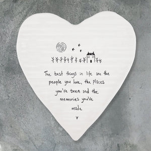 East of India Porcelain Coaster ‘The best things in life are the people you love ....