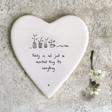 Load image into Gallery viewer, East of India Porcelain Coaster ‘Family is not just an important thing ...