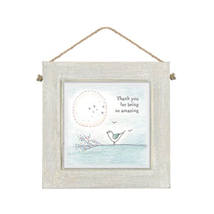 East of India Square Wooden Hanging Picture 'Thank you for being so amazing...