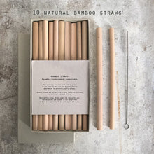 Load image into Gallery viewer, East of India Box of 10 Bamboo Drinking Straws