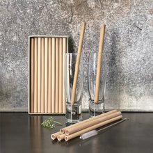 Load image into Gallery viewer, East of India Box of 10 Bamboo Drinking Straws