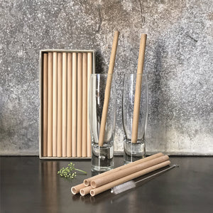 East of India Box of 10 Bamboo Drinking Straws