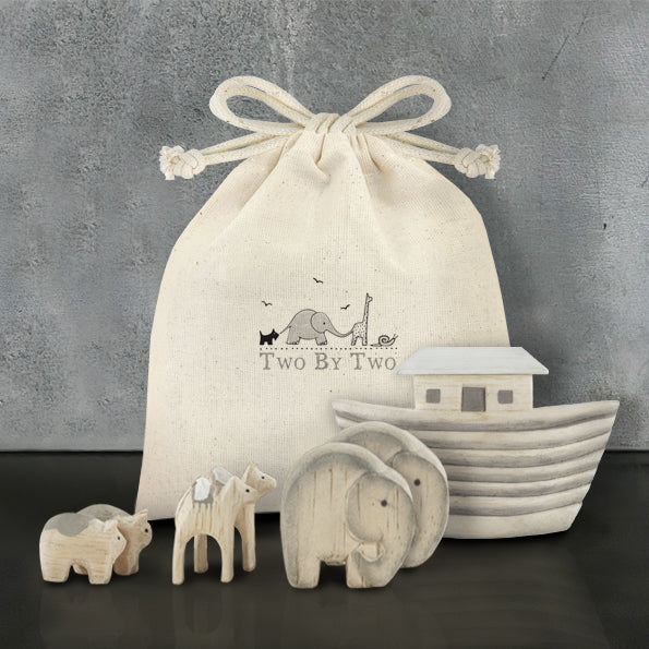 East of India Bagged Wooden  Noah's Ark Set