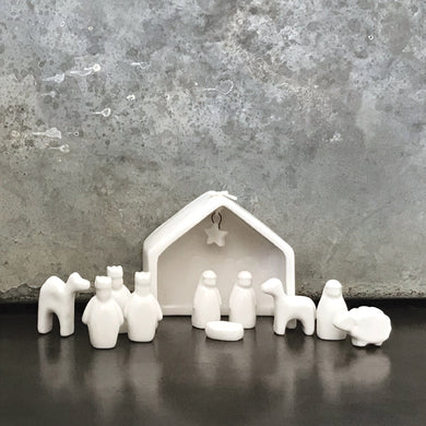 East Of India Porcelain Nativity Set