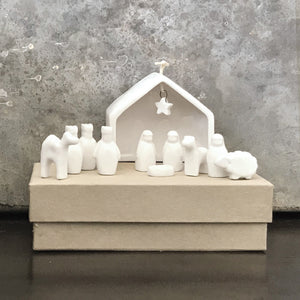 East Of India Porcelain Nativity Set