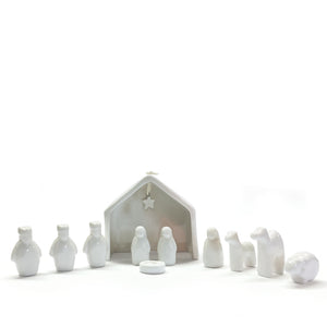 East Of India Porcelain Nativity Set