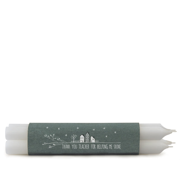 East of India Set of Candles ‘Thanks Teacher’