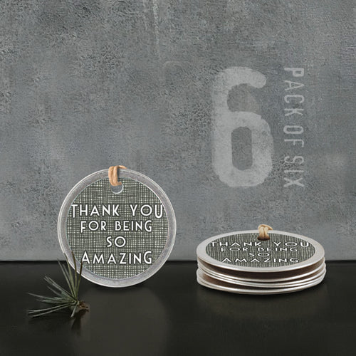 East of India Six Metal Tags - Thank You For Being So Amazing