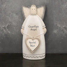 Load image into Gallery viewer, East of India Whitewashed Wooden Guardian Angel - Mum