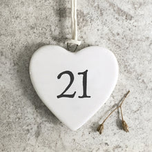 Load image into Gallery viewer, East of India Porcelain Heart - 21