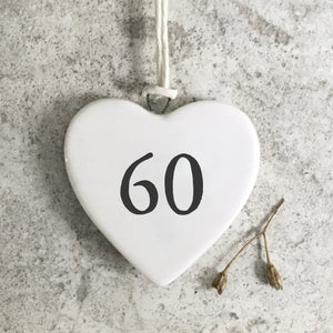 East of India Porcelain Heart - 60