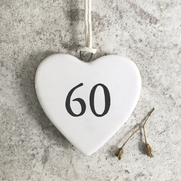 East of India Porcelain Heart - 60