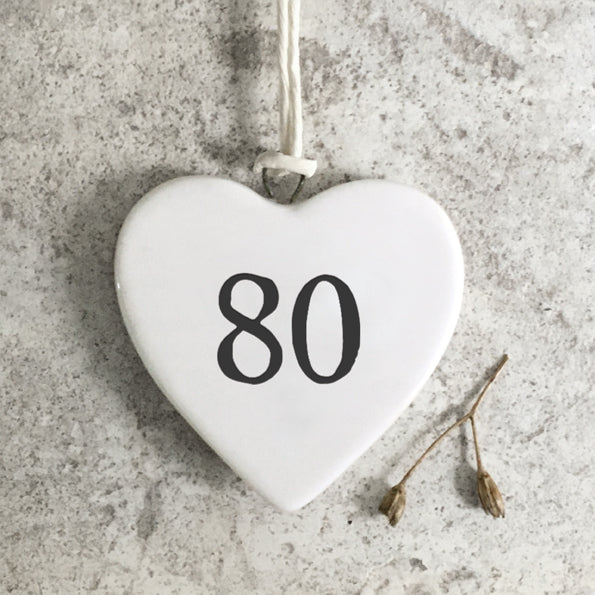 East of India Porcelain Heart - 80