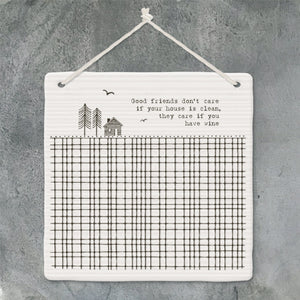 East of India Porcelain Square Picture - Good Friends