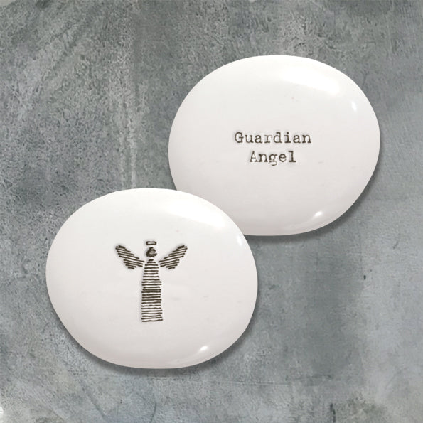 Porcelain Pebble - Guardian Angel