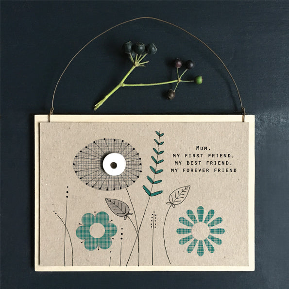 East of India Wooden Daisy Picture 'Mum, My Best Friend .....'