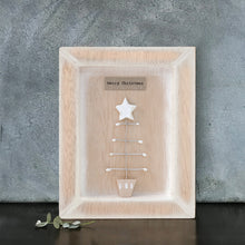 Load image into Gallery viewer, East of India Angel Wooden Box Frame - Merry Christmas - Christmas Tree