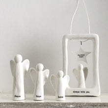 Load image into Gallery viewer, East of India Peace Love Hope Mini Porcelain Angel Set