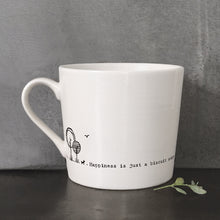 Load image into Gallery viewer, East of India Porcelain Wobbly Mug - Happiness is Only a Biscuit Away