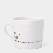 Load image into Gallery viewer, East of India Porcelain Wobbly Mug - Happiness is Only a Biscuit Away
