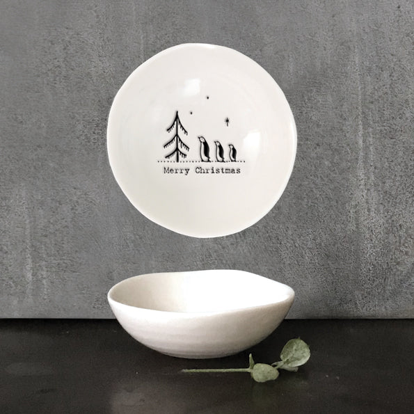 East of India Small Porcelain Bowl 'Merry Christmas'