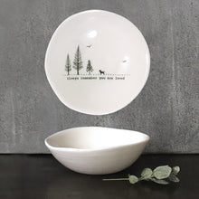 Load image into Gallery viewer, East of India Medium Wobbly Bowl &#39;Always remember you are loved.&#39;