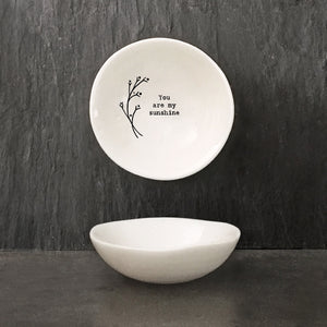 East of India Small Hedgerow Bowl 'You are my sunshine'