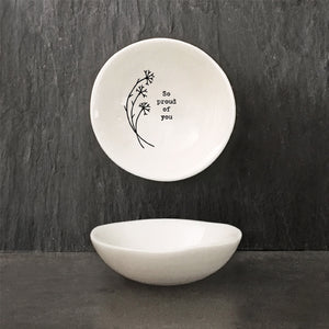 East of India Small Hedgerow Bowl 'So proud of you'