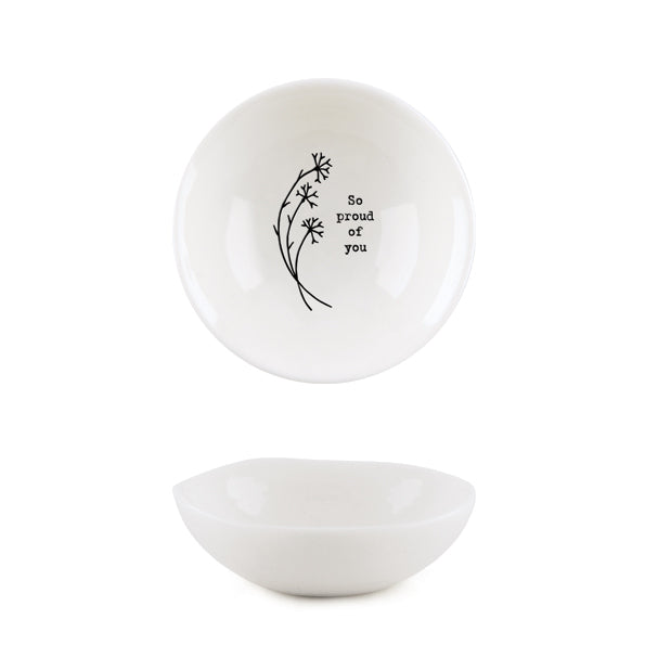 East of India Small Hedgerow Bowl 'So proud of you'