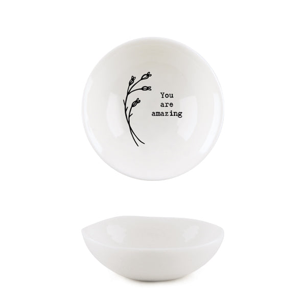 East of India Small Hedgerow Bowl 'You are amazing'