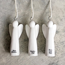 Load image into Gallery viewer, East of India Hanging Porcelain Angel Three Designs