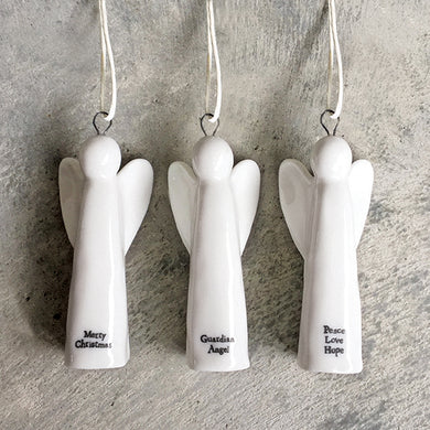 East of India Hanging Porcelain Angel Three Designs