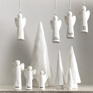 East of India Hanging Porcelain Angel Three Designs