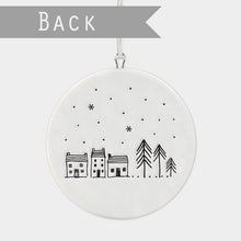 Load image into Gallery viewer, East Of India Hearts Come Home For Christmas Porcelain Flat Bauble