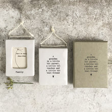 Load image into Gallery viewer, East of India Porcelain Miniature Open Frame ‘A Grandma ...’