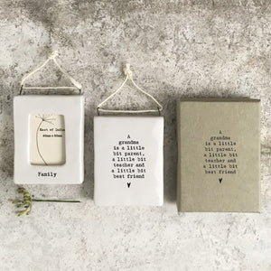 East of India Porcelain Miniature Open Frame ‘A Grandma ...’