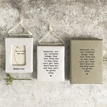 Load image into Gallery viewer, East of India Porcelain Miniature Open Frame &#39;Memories&#39;
