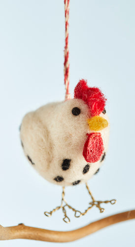 Handmade Felt Chicken Supporting Child Rescue Nepal Eco Plastic Free