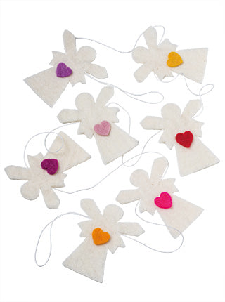 String of Felt Angels
