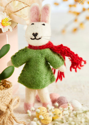 Handmade Felt Hanging Bunny Supporting Child Rescue Nepal