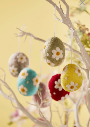Handmade Felt Egg Decoration Flower Design
