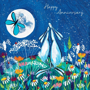 Recycled Greetings Cards - Happy Anniversary, Blank inside